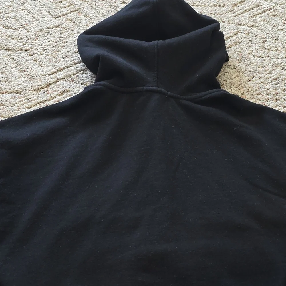 Garage Black Cropped Zip Hoodie Size Large - Picture 6 of 9